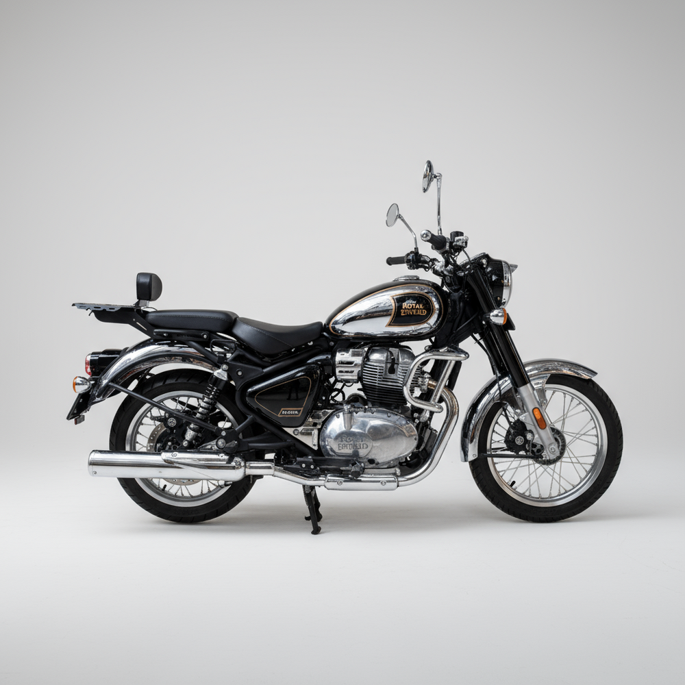 Barrel B-12 Bass Master Exhaust for Royal Enfield Super Meteor 650 & Classic 650 | SS304 Slip-On Performance Exhaust