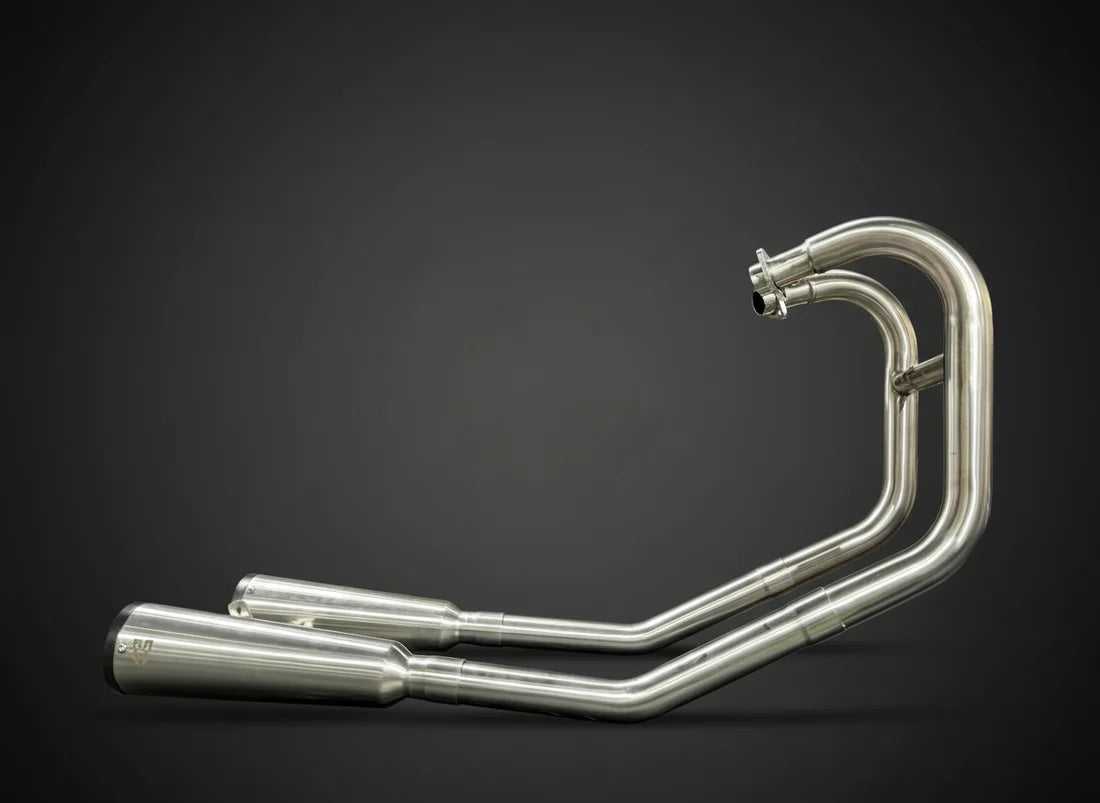 Royal Enfield Interceptor / Continental GT 650 2x2 Full System Exhaust - Fat Cans (4 O2 Sensors)