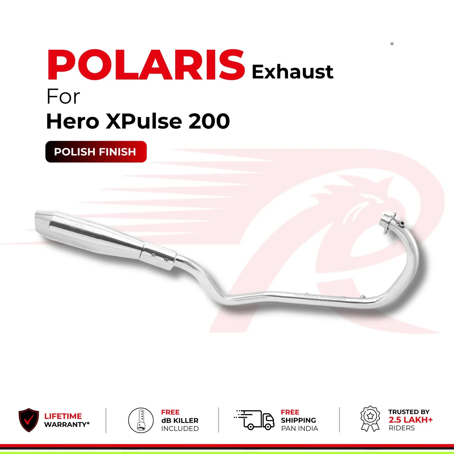 RRP Polaris Exhaust for Hero XPulse 200 | Black, Matte & Polish