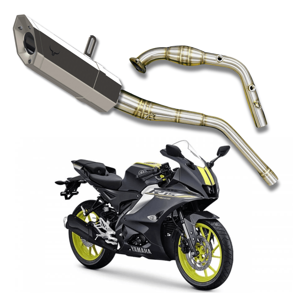 Rogue (Black) Yamaha R15 with bend pipe (limited time Offer) - Barrel Exhaust