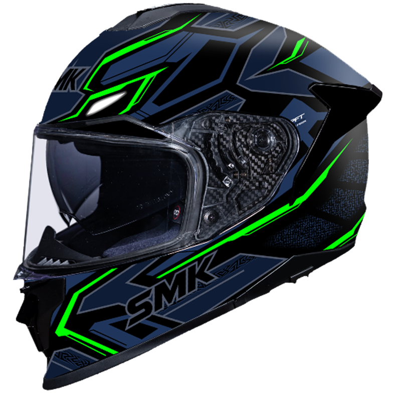 SMK Titan The Panther Full Face Helmet | ECE 22.06, DOT & ISI Certified GRPS (MA258)