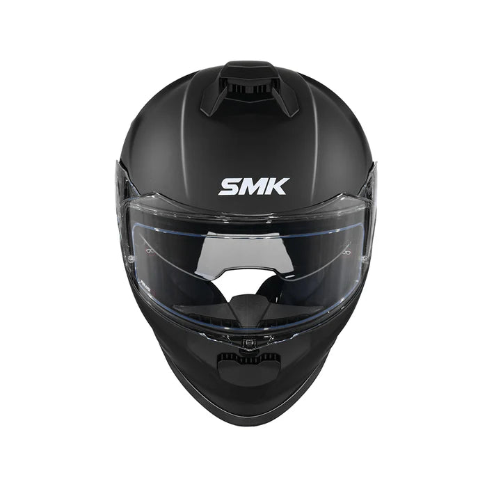 SMK Titan Solid Full Face Helmet | ECE 22.06, DOT & ISI Certified Matt Black (MA200)