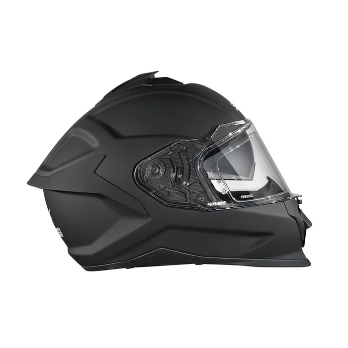 SMK Titan Solid Full Face Helmet | ECE 22.06, DOT & ISI Certified Matt Black (MA200)