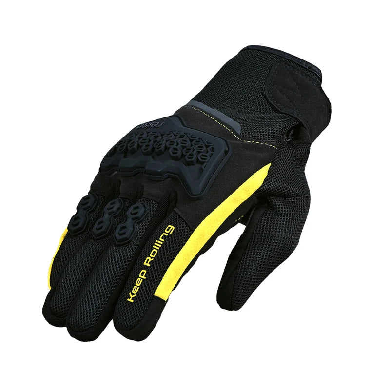Reise Strada Yellow Motorcycle Riding Gloves