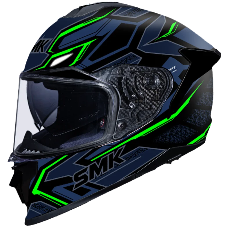SMK Titan The Panther Full Face Helmet | ECE 22.06, DOT & ISI Certified GRPS (GL258)