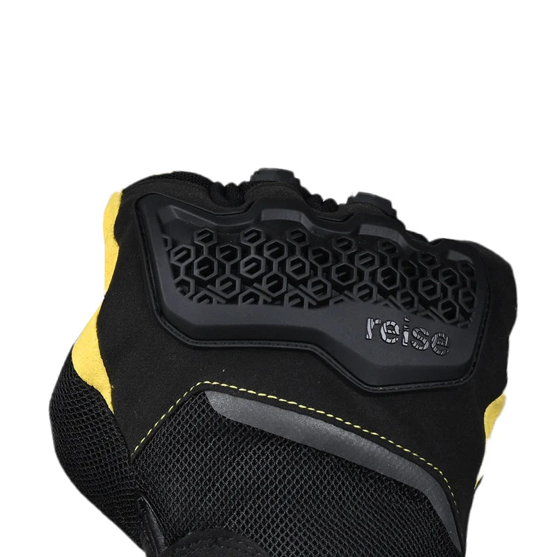 Reise Strada Yellow Motorcycle Riding Gloves