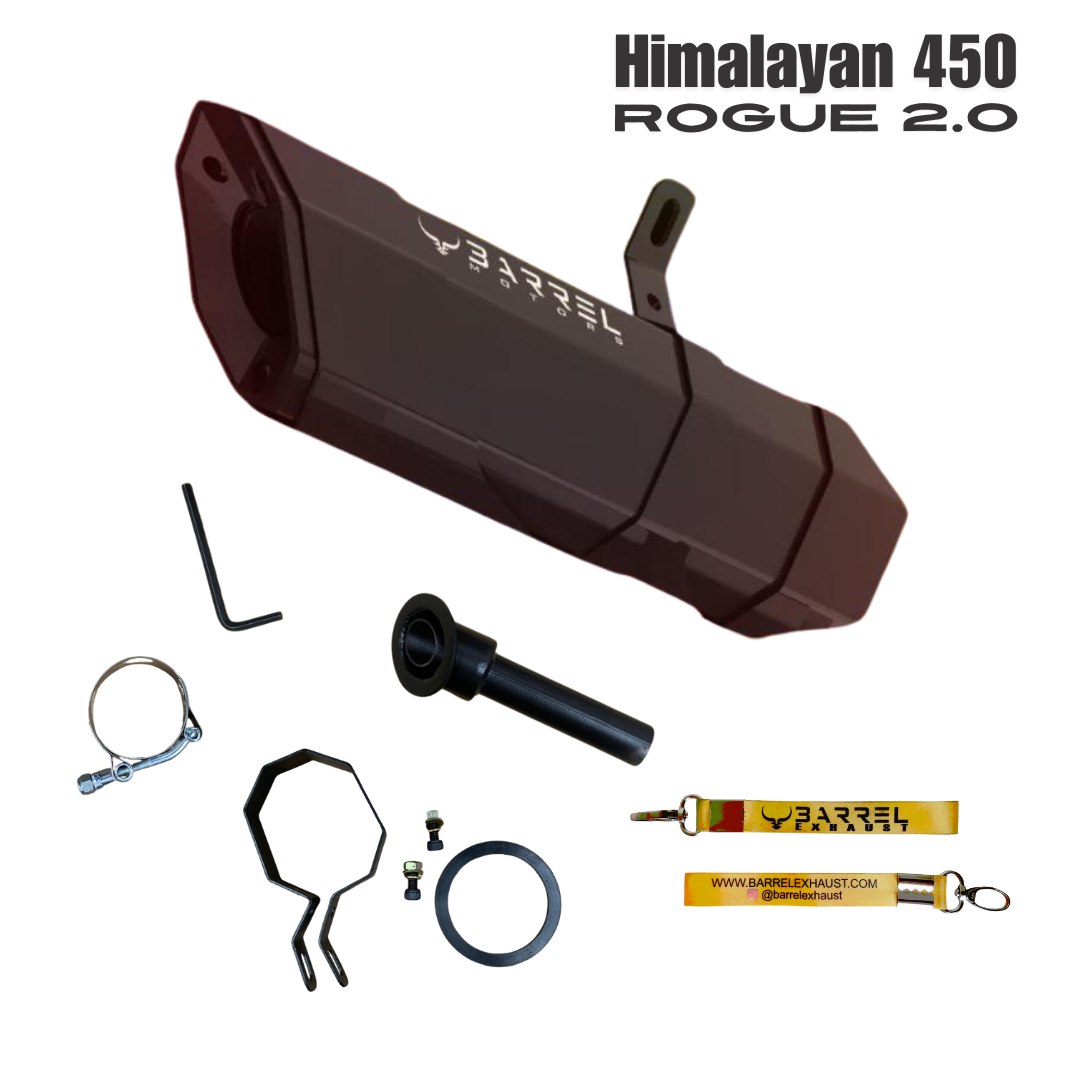 Barrel Rogue 2.0 Slip-On Exhaust for Royal Enfield Himalayan 450 | SS304 Performance Exhaust