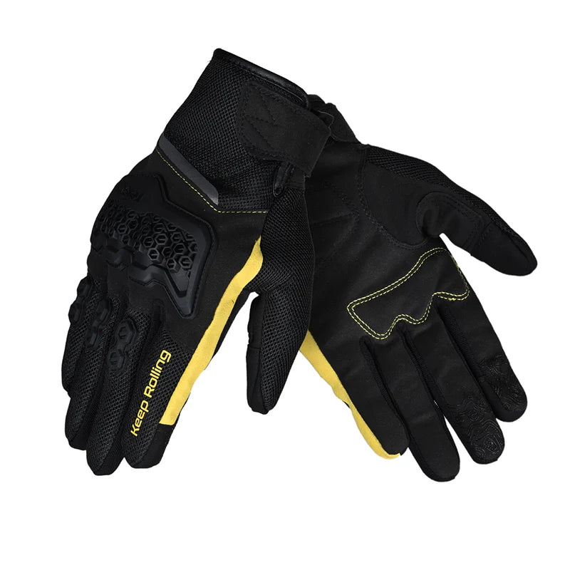 Reise Strada Yellow Motorcycle Riding Gloves