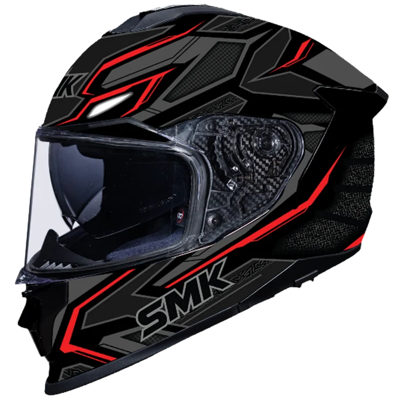 SMK Titan The Panther Full Face Helmet | ECE 22.06, DOT & ISI Certified GRPS (MA263)