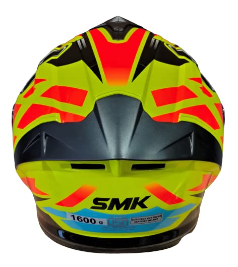 SMK Typhoon Motorhead Full Face Helmet – ECE 22.06, ISI & DOT Certified (MA476)