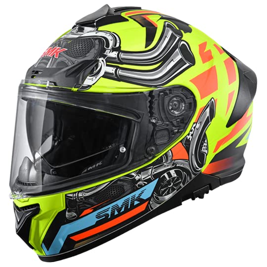 SMK Typhoon Motorhead Full Face Helmet – ECE 22.06, ISI & DOT Certified (MA476)