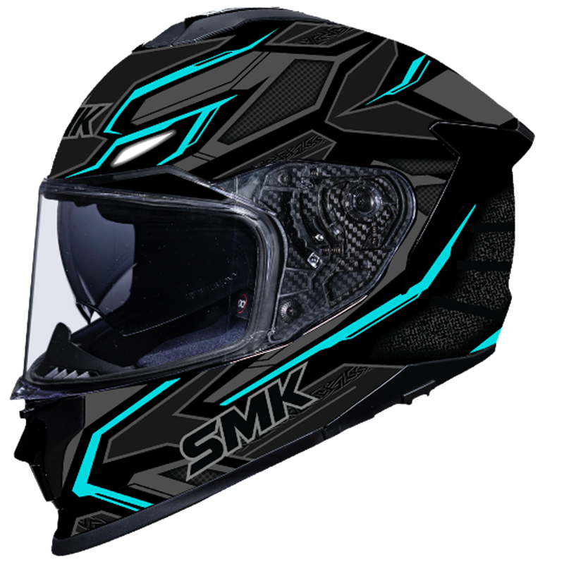 SMK Titan The Panther Full Face Helmet | ECE 22.06, DOT & ISI Certified GRPS (GL265)