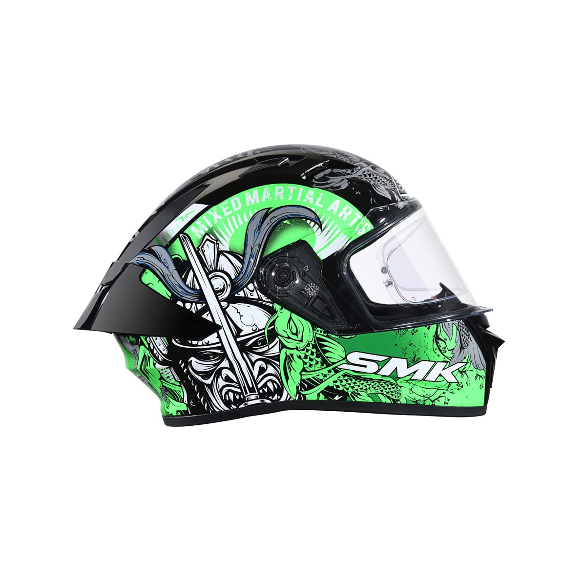 SMK Stellar Samurai Full Face Helmet | ECE 22.06 Certified | (MA268)