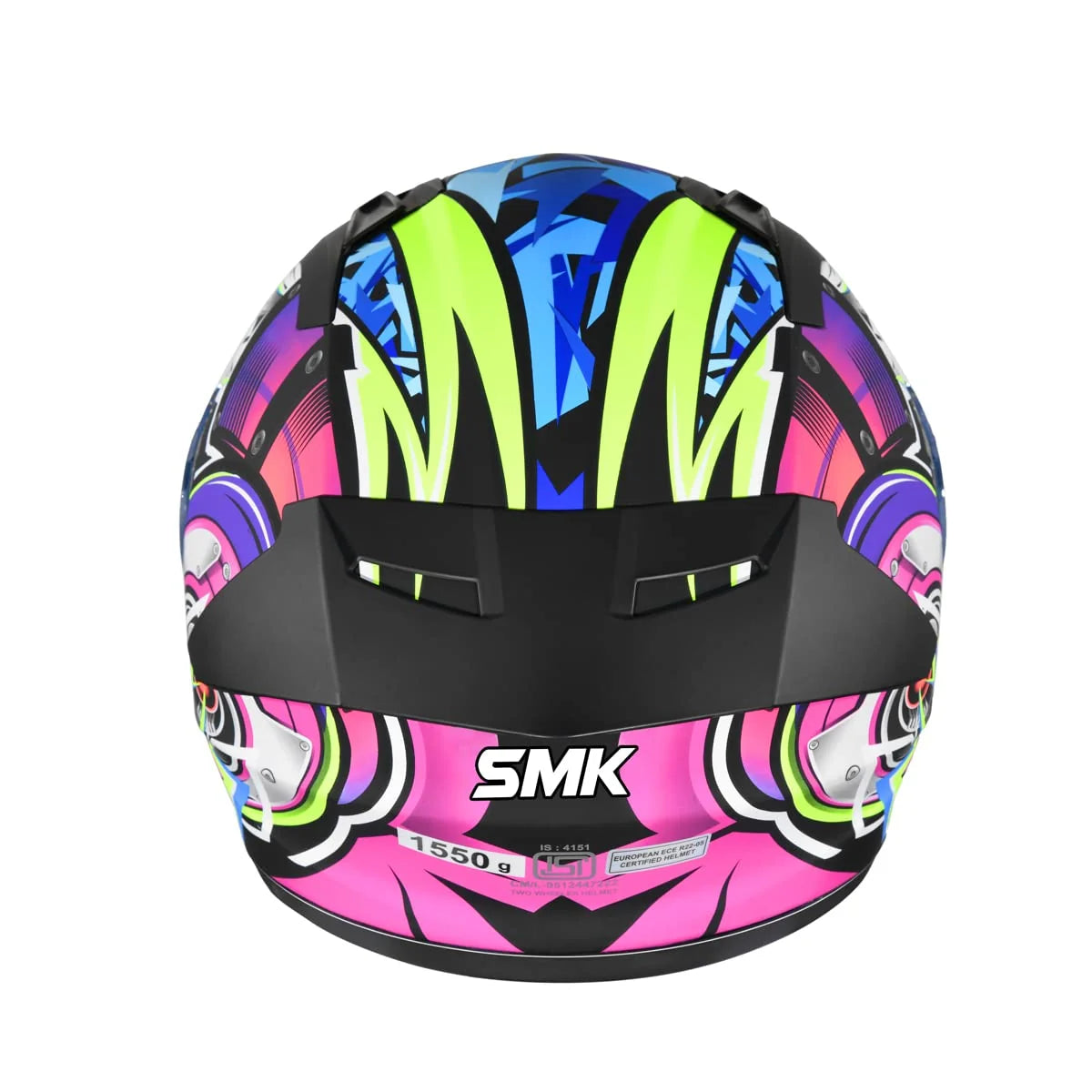 SMK Stellar Turbo MA249 Full Face Helmet | ECE 22.06 Certified |  GRPS (MA249)