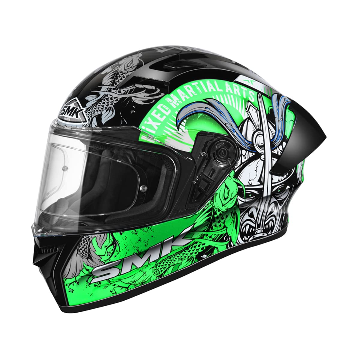 SMK Stellar Samurai Full Face Helmet | ECE 22.06 Certified | (MA268)