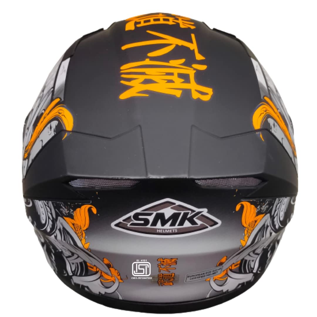 SMK Stellar Samurai Full Face Helmet | ECE 22.06 Certified | (MA276)