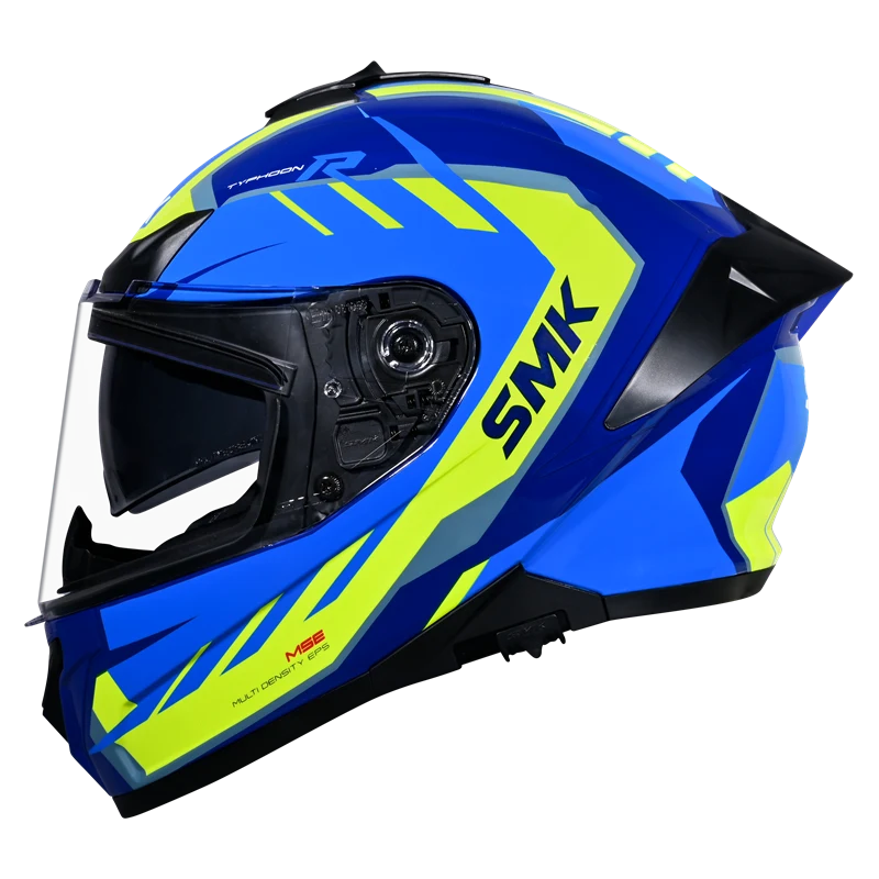 SMK Typhoon Aerot Full Face Helmet – ECE 22.06, ISI & DOT Certified Graphic (GL545)