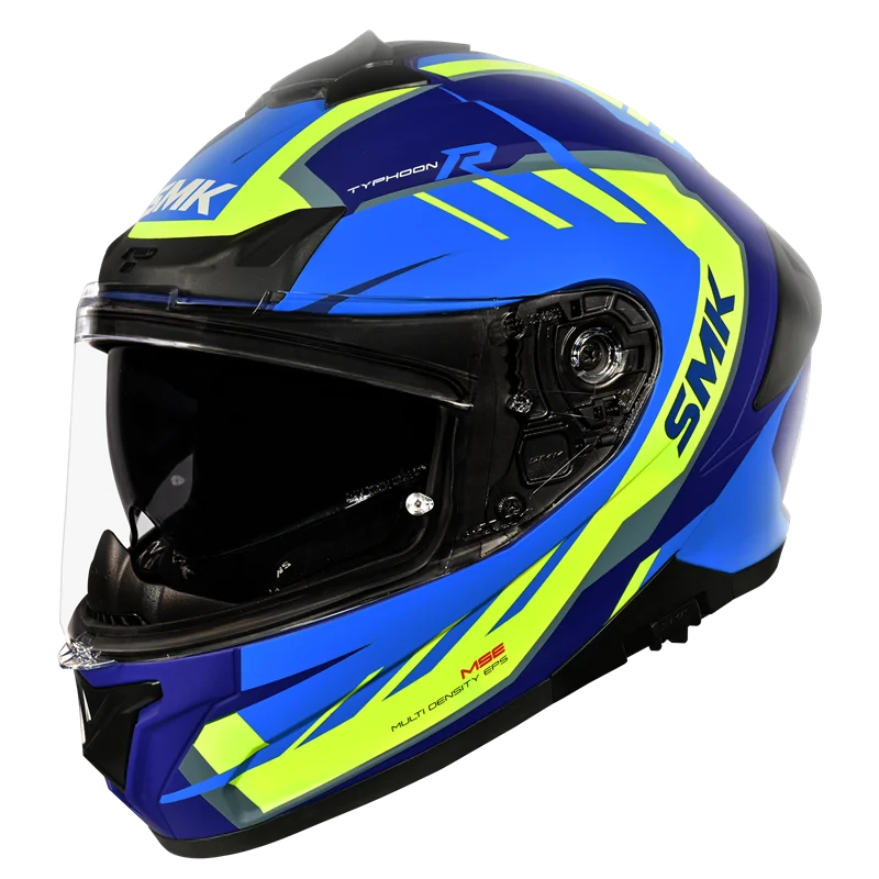 SMK Typhoon Aerot Full Face Helmet – ECE 22.06, ISI & DOT Certified Graphic (GL545)