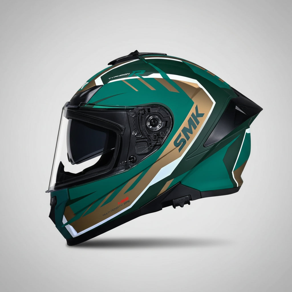 SMK Typhoon Aerot Full Face Helmet – ECE 22.06, ISI & DOT Certified Graphic (MA878)