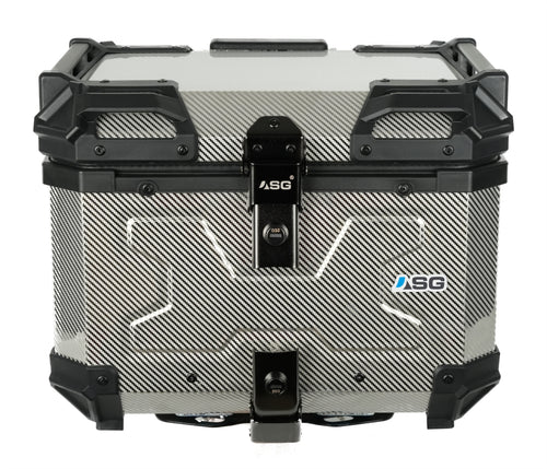 ASG AG45 45L Aluminium Top Box – Carbon Fibre Chrome