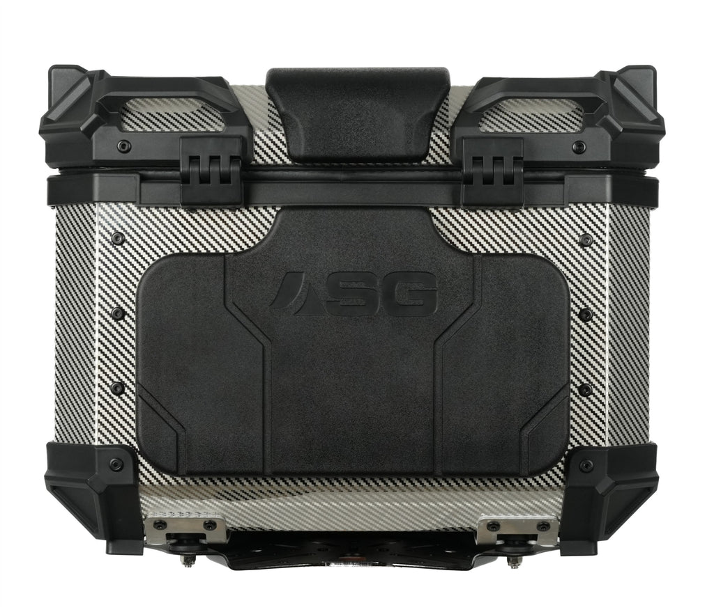 ASG AG45 45L Aluminium Top Box – Carbon Fibre Chrome