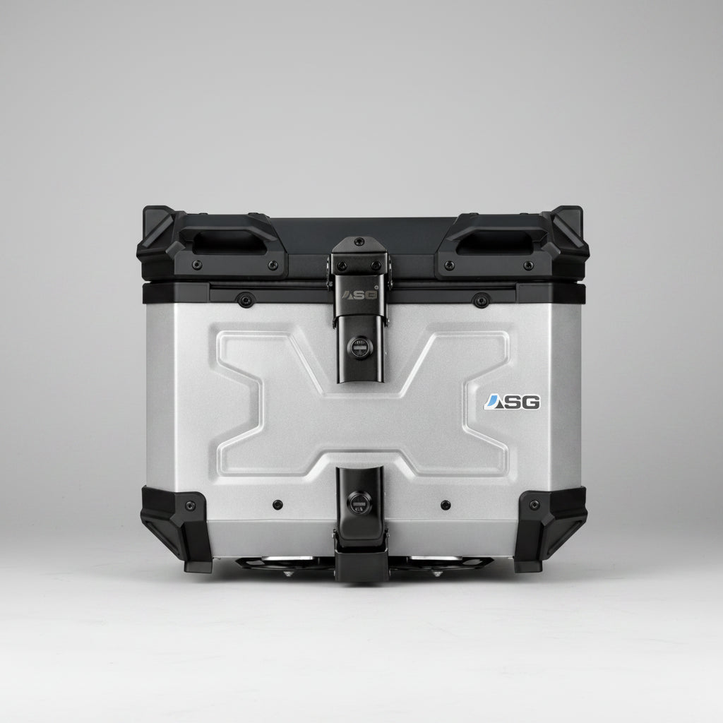 ASG AG45 45L Aluminium Motorcycle Top Box – Silver