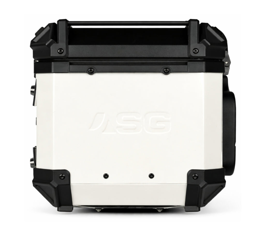 ASG AG45 45L Aluminium Motorcycle Top Box – White