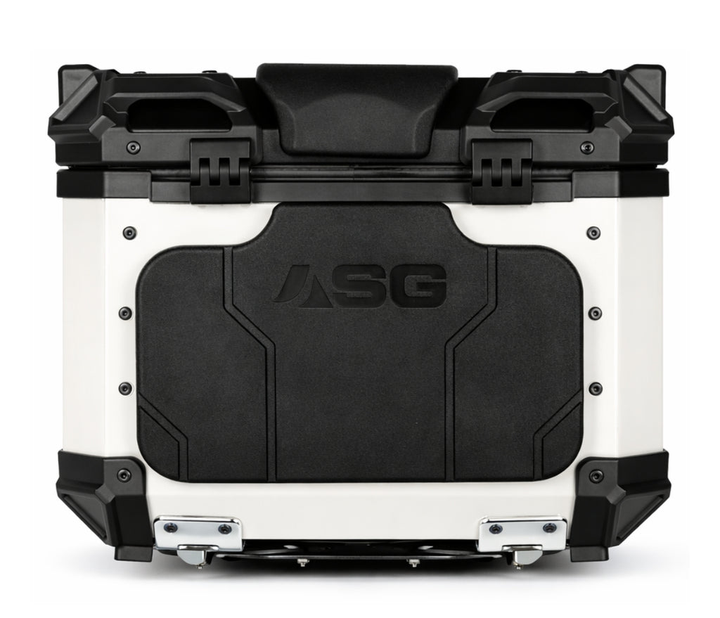 ASG AG45 45L Aluminium Motorcycle Top Box – White