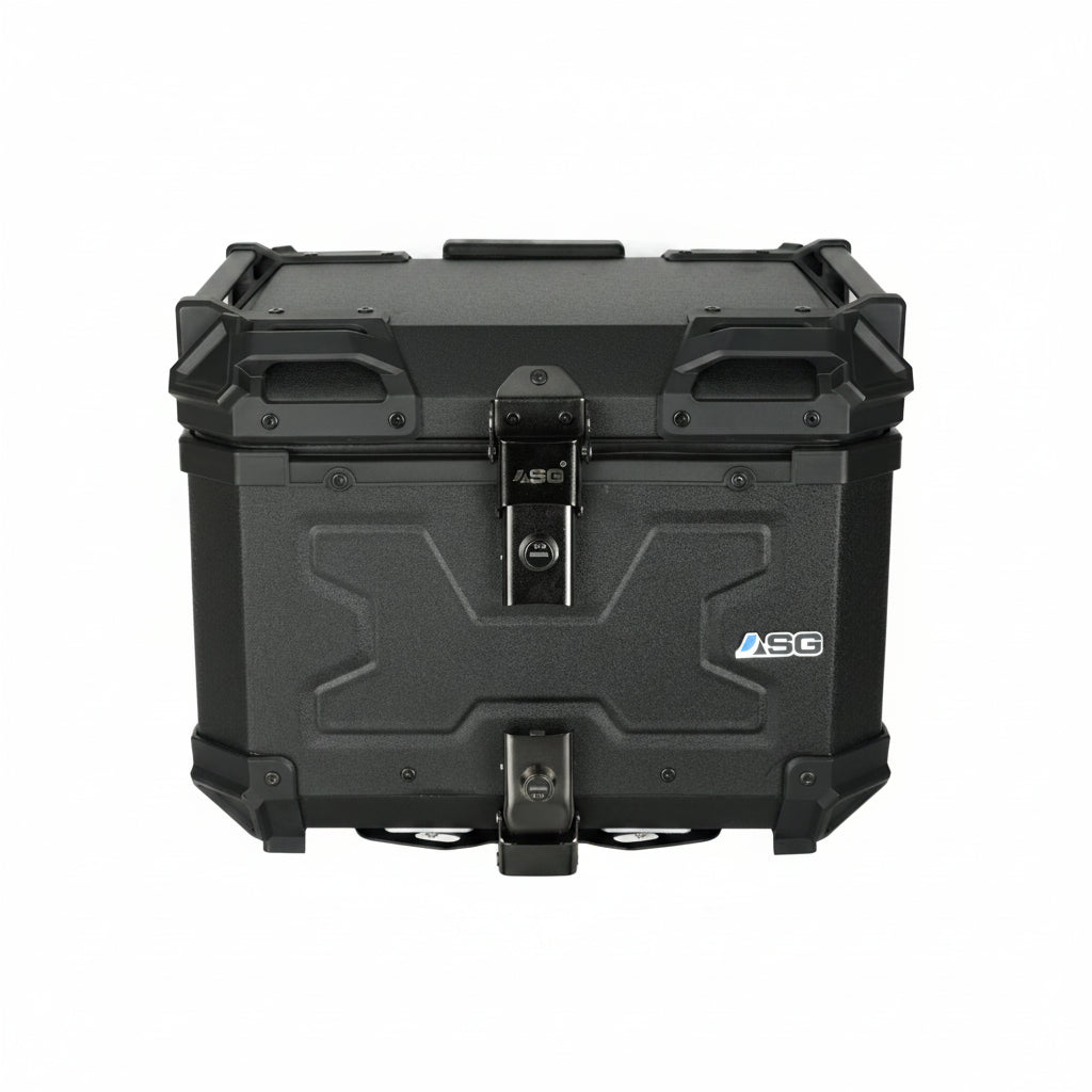 ASG AG45 45L Aluminium Motorcycle Top Box – Black