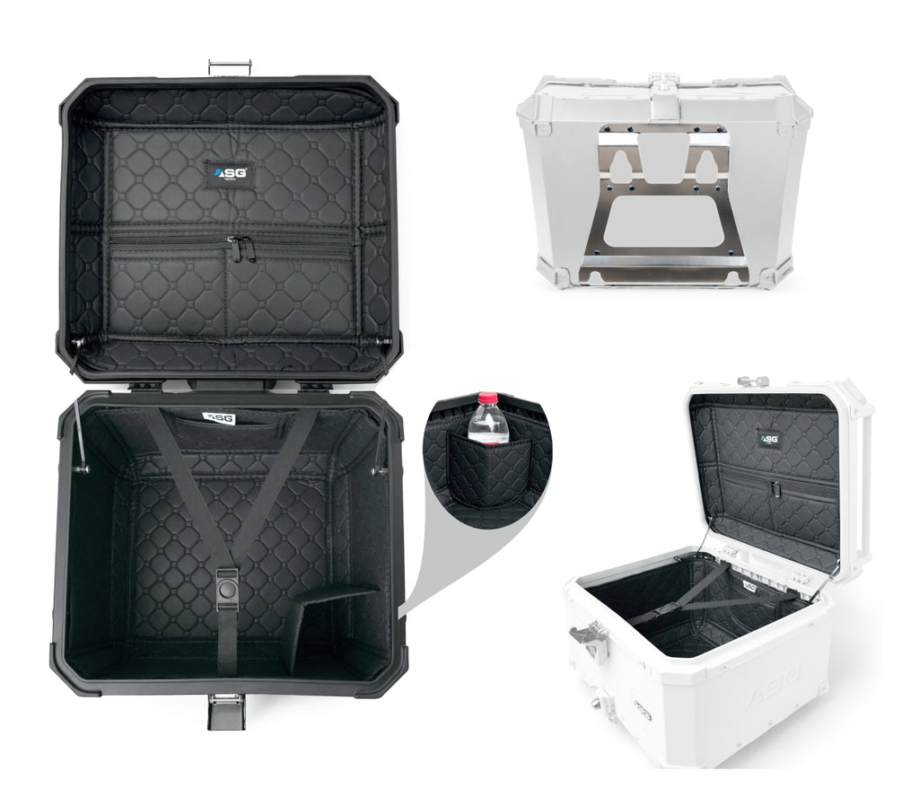 ASG AG45 45L Aluminium Top Box – Carbon Fibre Black