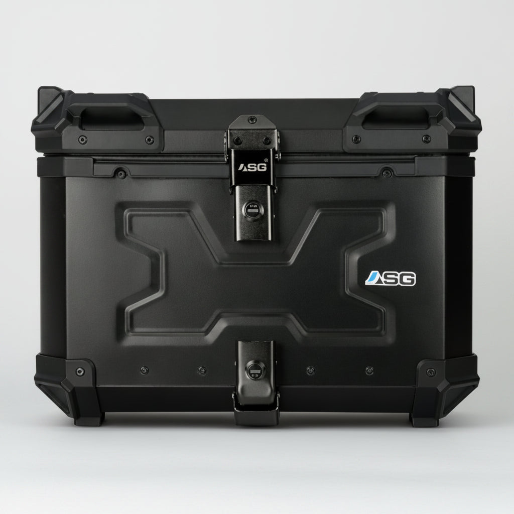 ASG AG55 55L Aluminium Motorcycle Top Box – Black