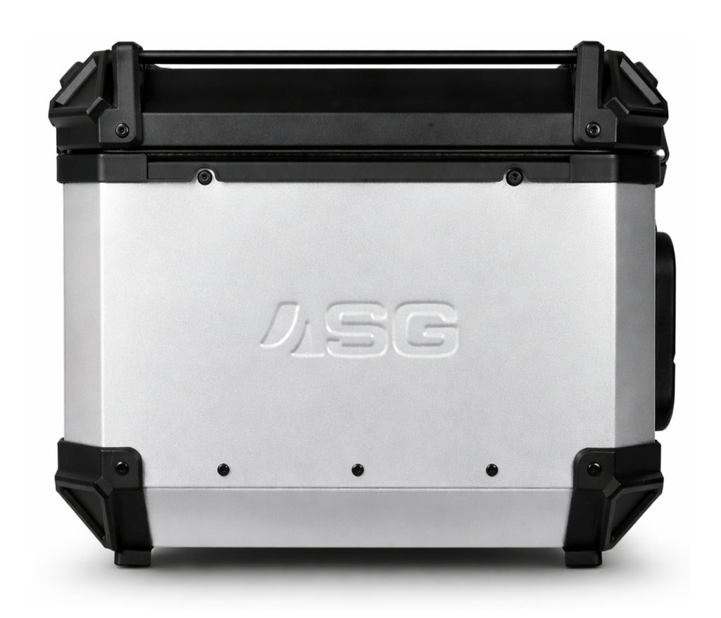 ASG AG55 55L Aluminium Motorcycle Top Box – Silver