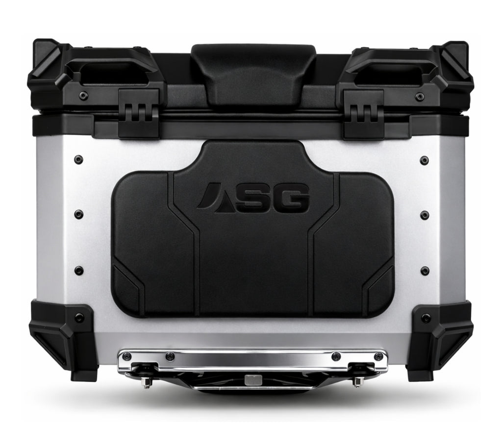 ASG AG55 55L Aluminium Motorcycle Top Box – Silver