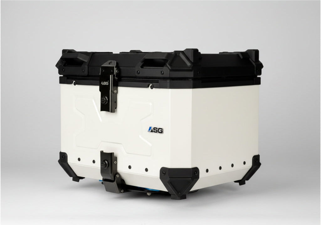 ASG AG55 55L Aluminium Motorcycle Top Box – White