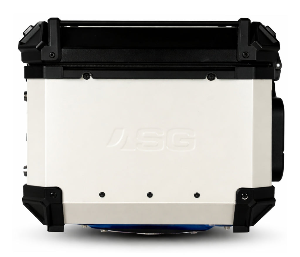 ASG AG55 55L Aluminium Motorcycle Top Box – White