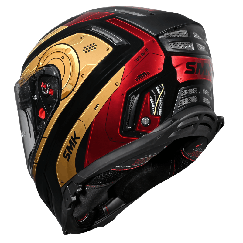 SMK Agnar Cyborg Full Face Helmet | ECE 22.06 Certified Motorcycle Helmet | GRPS (GL237)