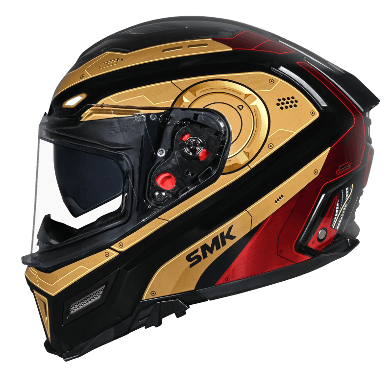 SMK Agnar Cyborg Full Face Helmet | ECE 22.06 Certified Motorcycle Helmet | GRPS (GL237)