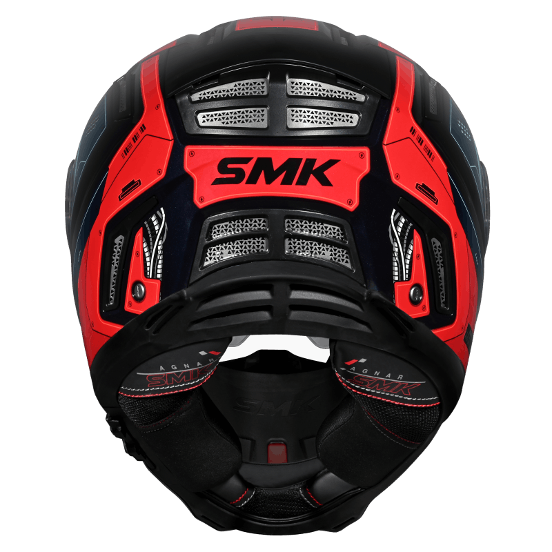 SMK Agnar Cyborg Full Face Helmet | ECE 22.06 Certified Motorcycle Helmet | Graphic (GL535)