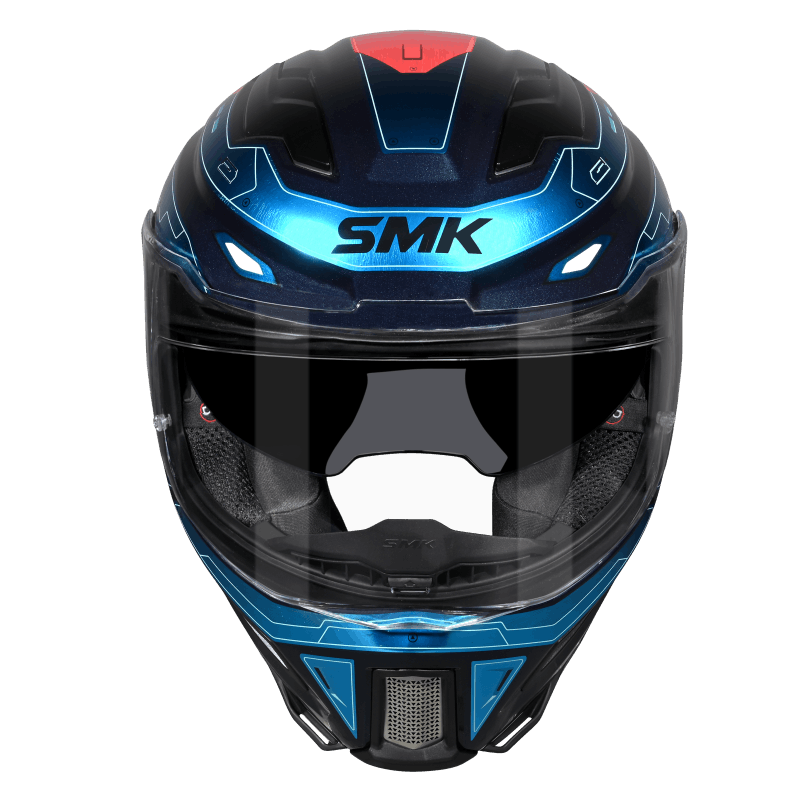 SMK Agnar Cyborg Full Face Helmet | ECE 22.06 Certified Motorcycle Helmet | Graphic (GL535)