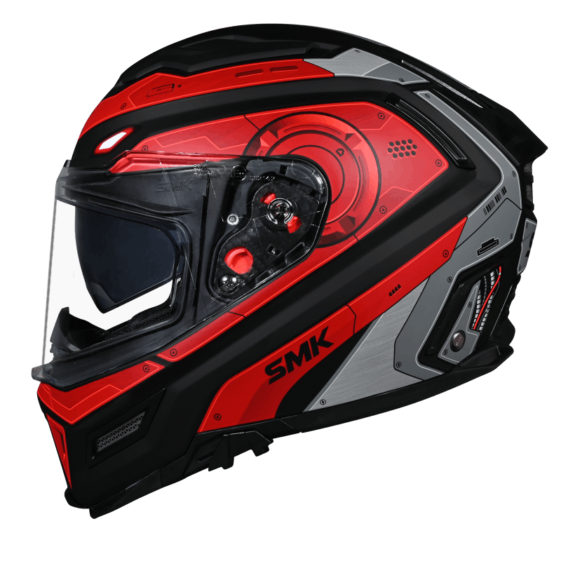 SMK Agnar Cyborg Full Face Helmet | ECE 22.06 Certified Motorcycle Helmet | GRPS (MA263)