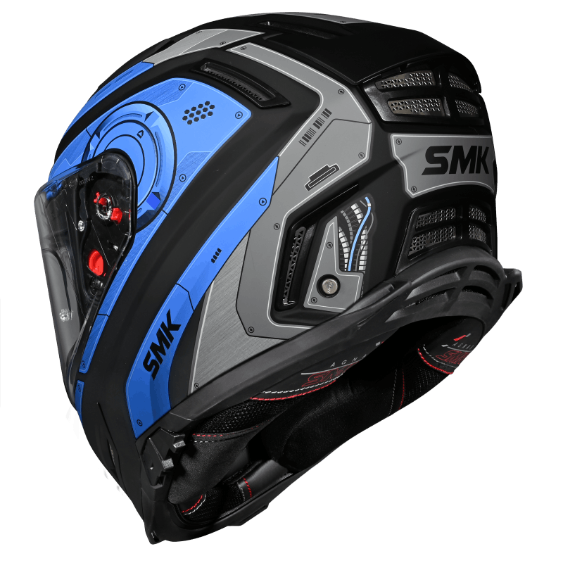SMK Agnar Cyborg Full Face Helmet | ECE 22.06 Certified Motorcycle Helmet |GRPS (MA265)