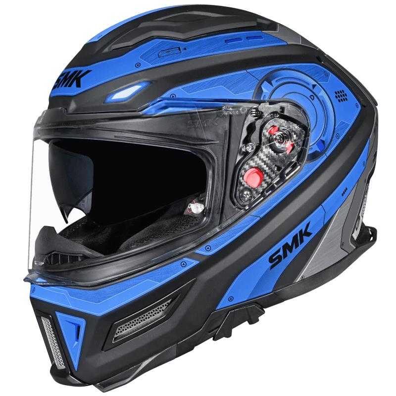 SMK Agnar Cyborg Full Face Helmet | ECE 22.06 Certified Motorcycle Helmet |GRPS (MA265)
