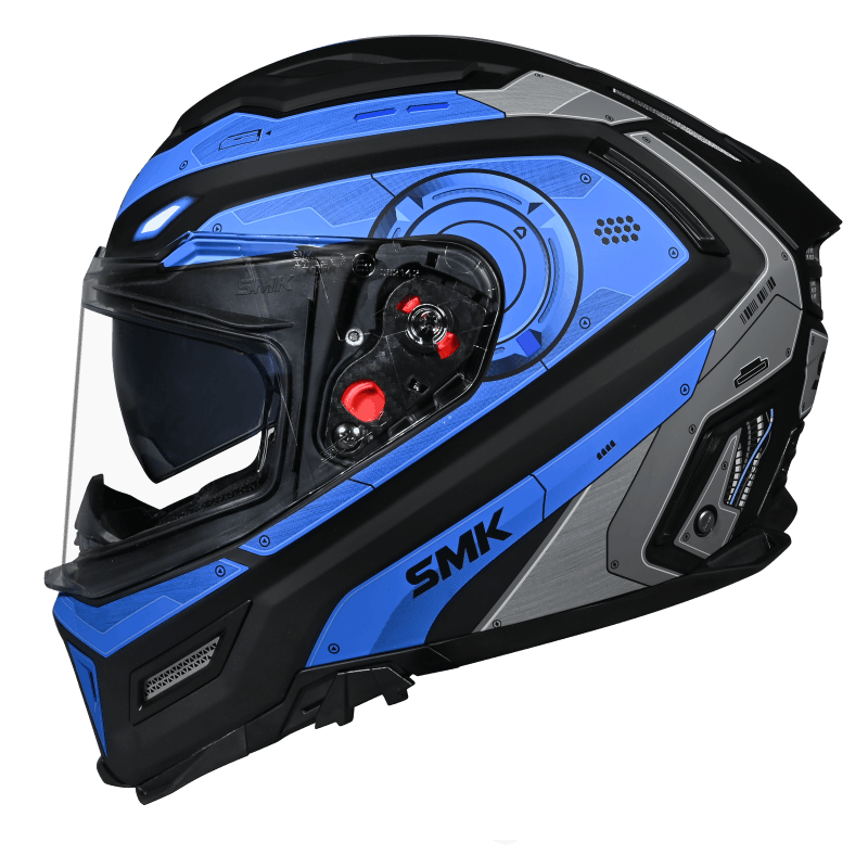 SMK Agnar Cyborg Full Face Helmet | ECE 22.06 Certified Motorcycle Helmet |GRPS (MA265)