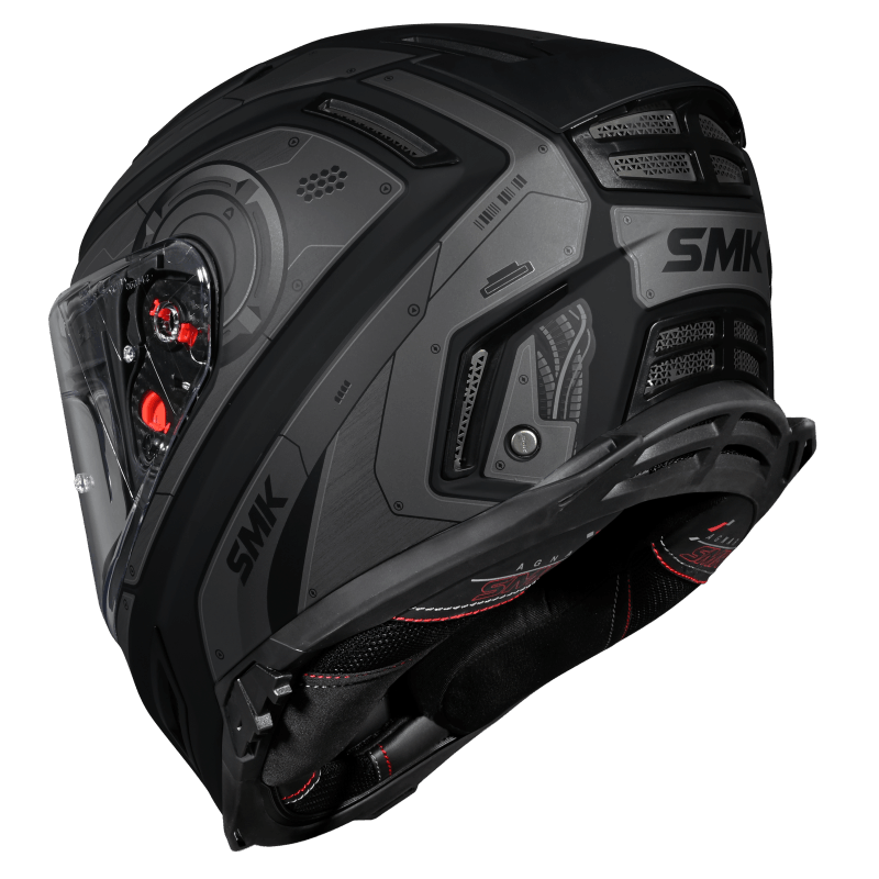 SMK Agnar Cyborg Full Face Helmet | ECE 22.06 Certified Motorcycle Helmet | GRPS (MA266)