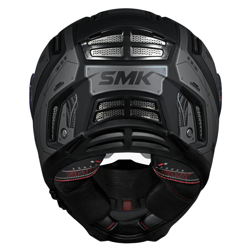 SMK Agnar Cyborg Full Face Helmet | ECE 22.06 Certified Motorcycle Helmet | GRPS (MA266)