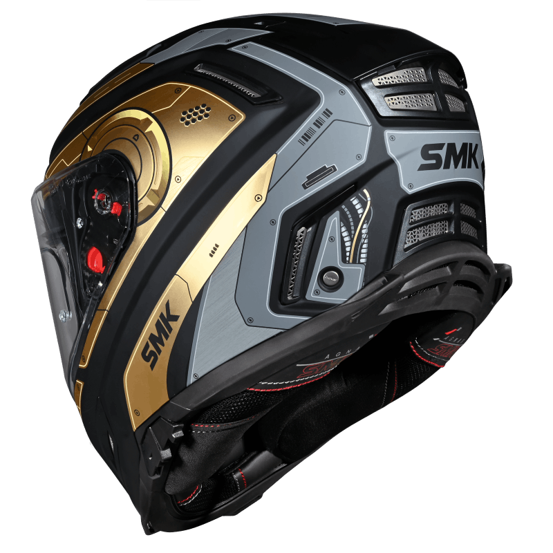 SMK Agnar Cyborg Full Face Helmet | ECE 22.06 Certified Motorcycle Helmet | GRPS (MA267)