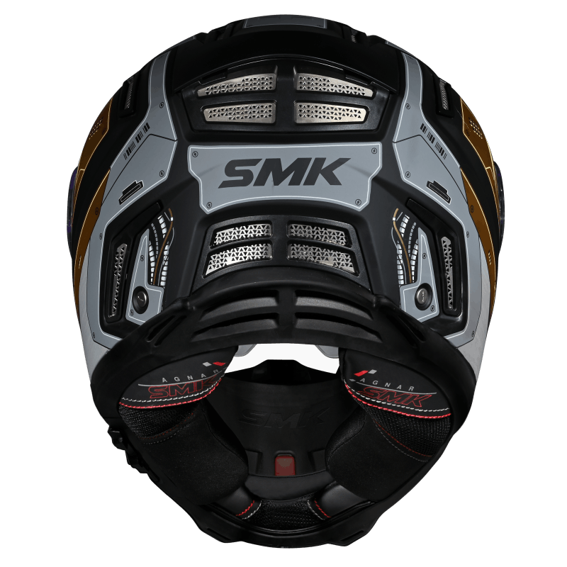 SMK Agnar Cyborg Full Face Helmet | ECE 22.06 Certified Motorcycle Helmet | GRPS (MA267)