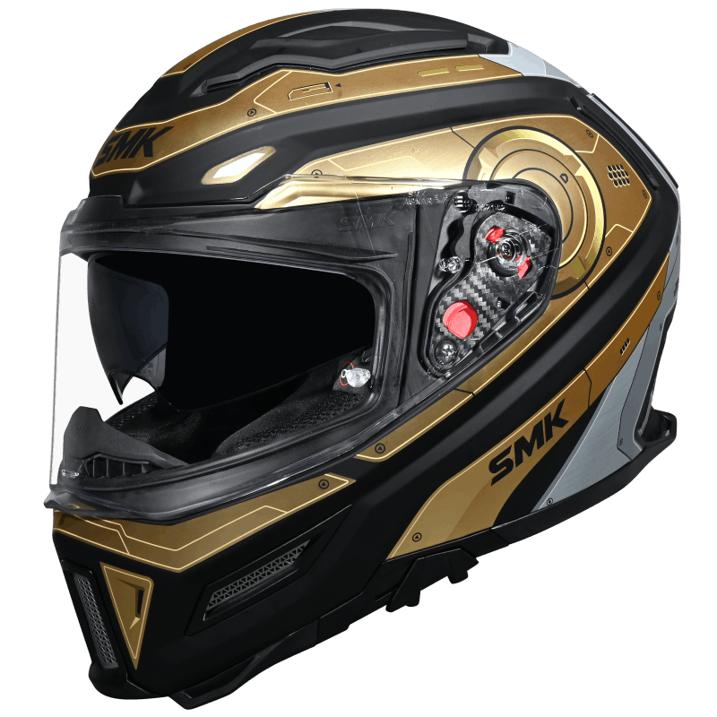 SMK Agnar Cyborg Full Face Helmet | ECE 22.06 Certified Motorcycle Helmet | GRPS (MA267)
