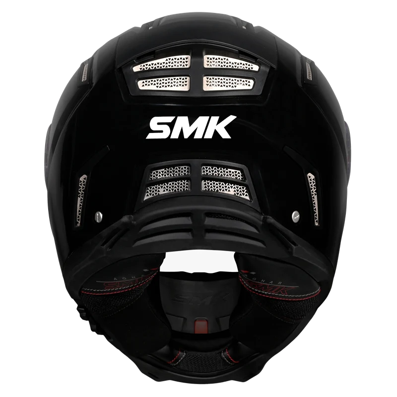 SMK Agnar Solid Full Face Helmet | ECE 22.06 Certified Motorcycle Helmet Black (GL200)