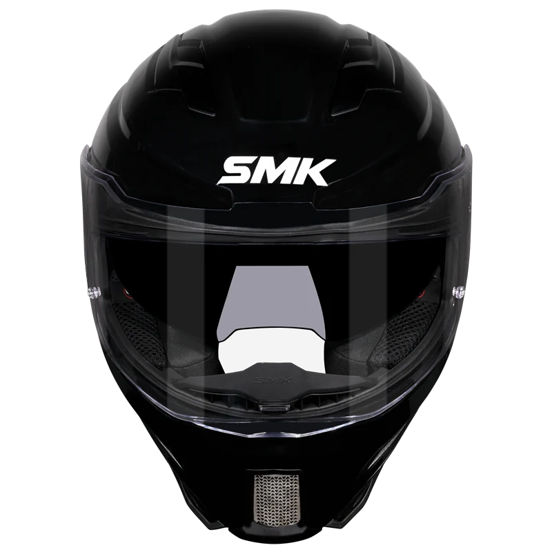 SMK Agnar Solid Full Face Helmet | ECE 22.06 Certified Motorcycle Helmet Black (GL200)